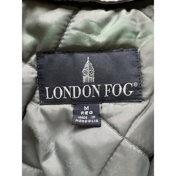 London Fog Mens Gray Jacket Size Large With Zipper & Button Closure - Picture 15 of 15
